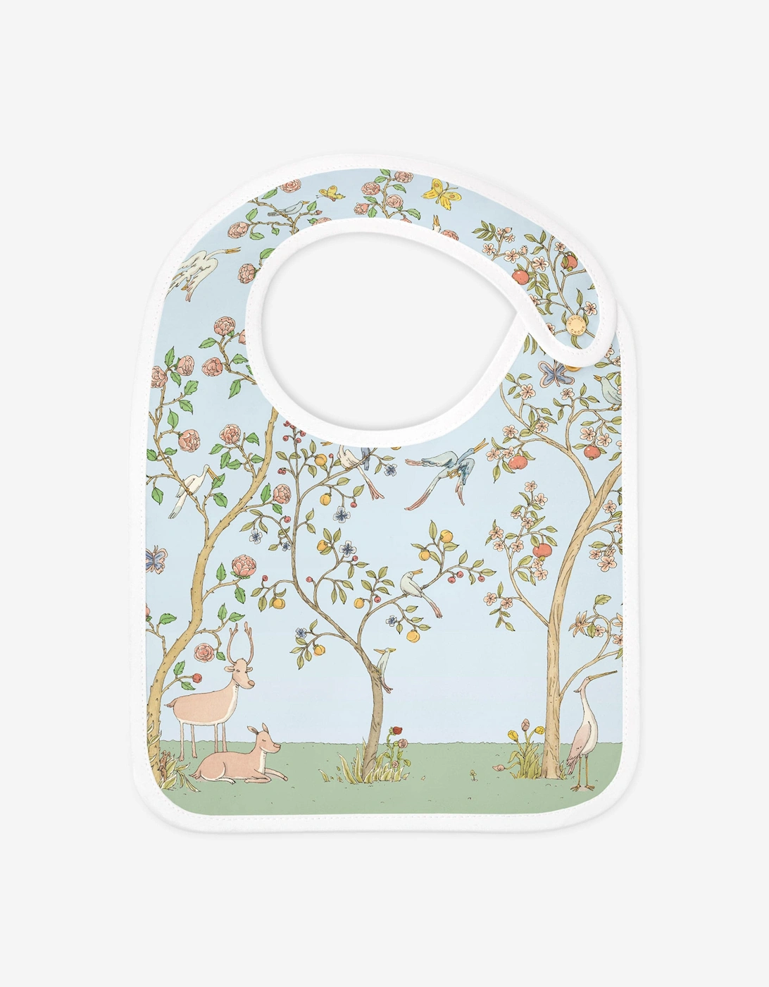 Atelier Choux Girls Blue 'S Baby Satin In Bloom Bib In - Size: One Size, Kids