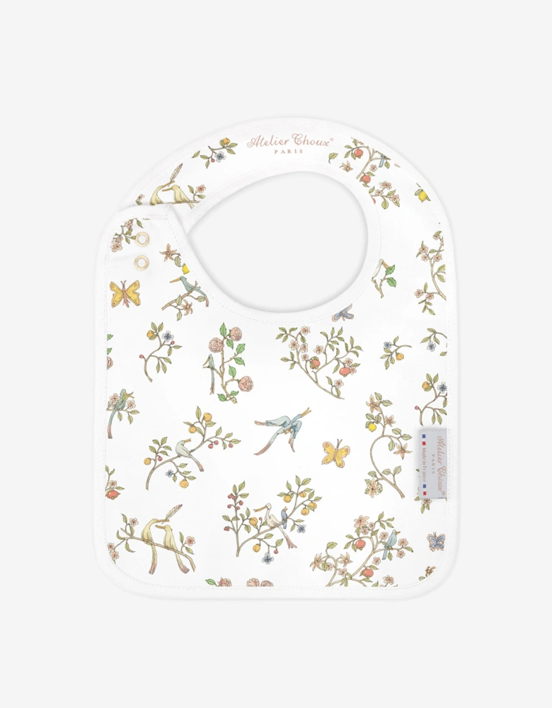 Baby Satin In Bloom Bib in Blue