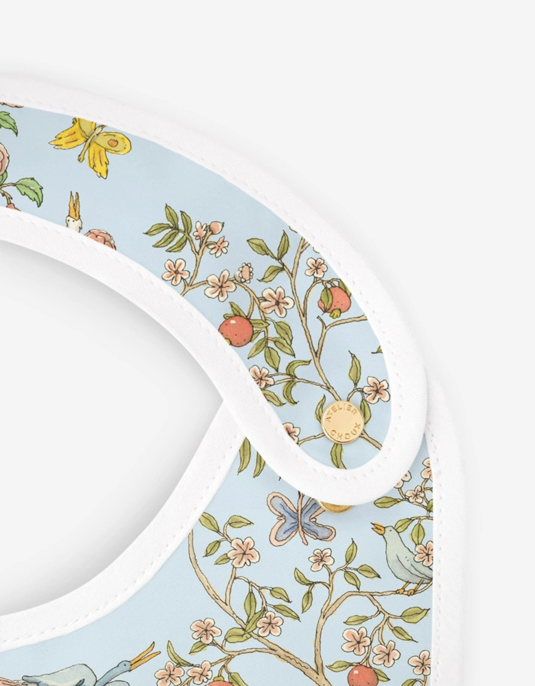 Baby Satin In Bloom Bib in Blue