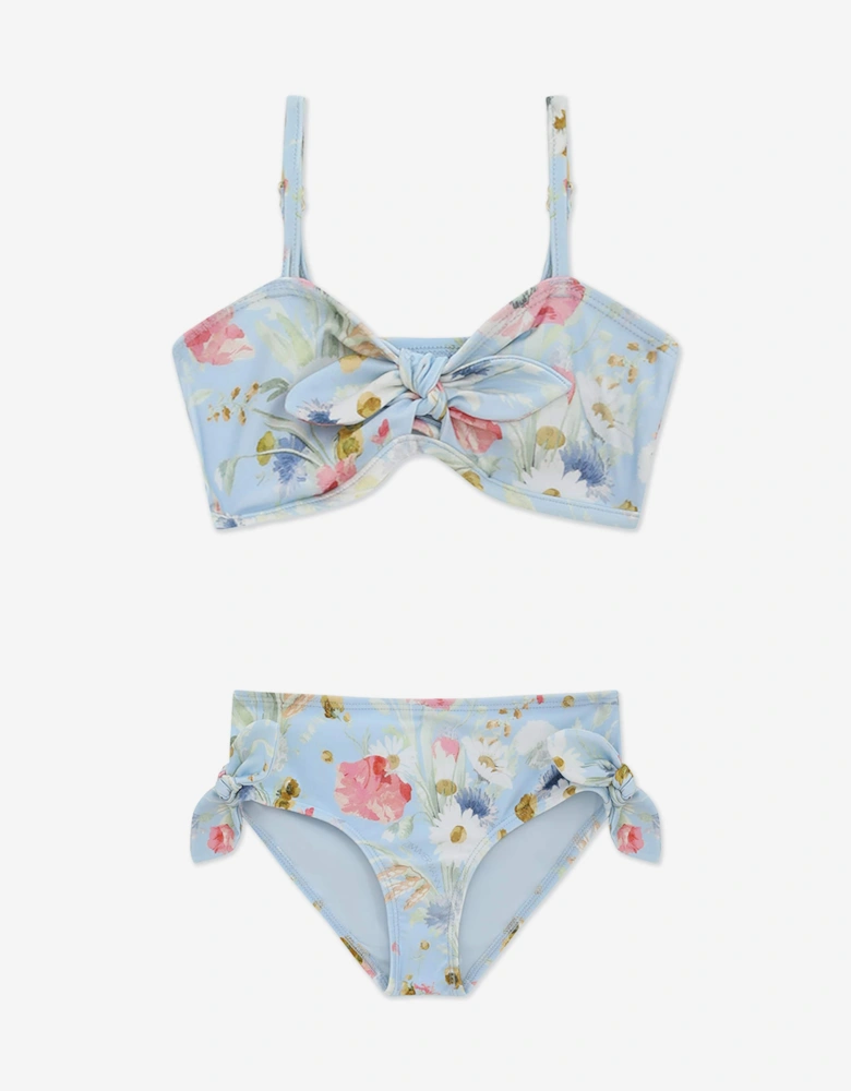 Girls Lucky Tie Bikini in Blue