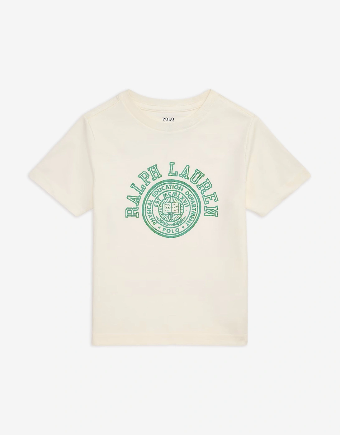 Boys Jersey Logo T-Shirt in Ivory, 5 of 4