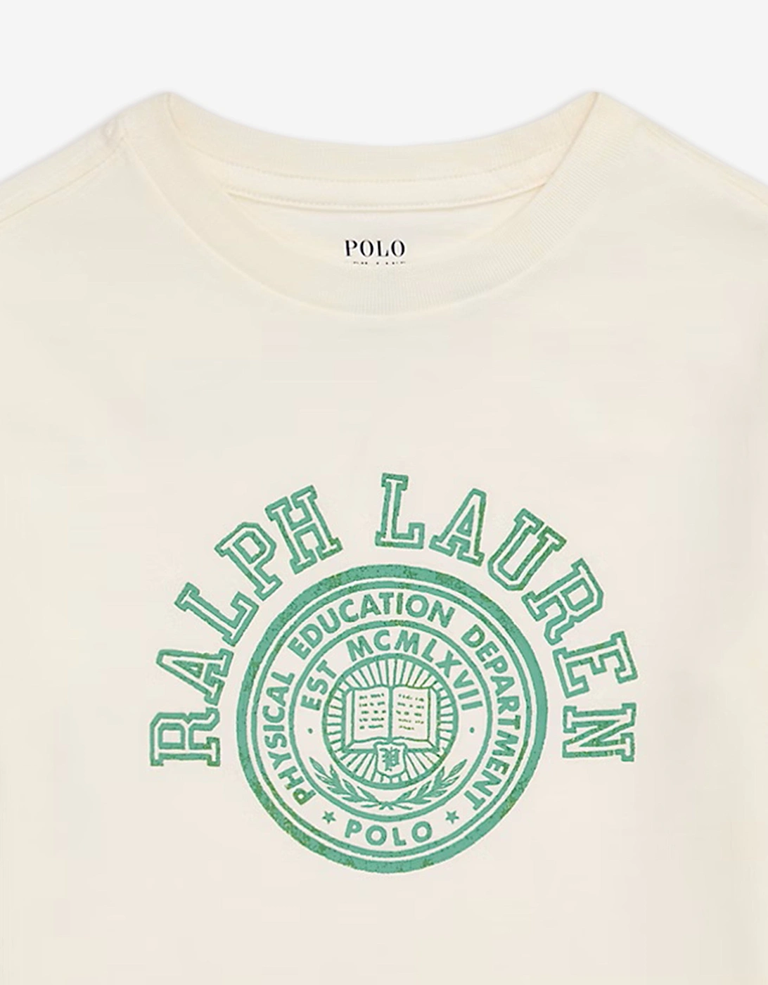 Boys Jersey Logo T-Shirt in Ivory