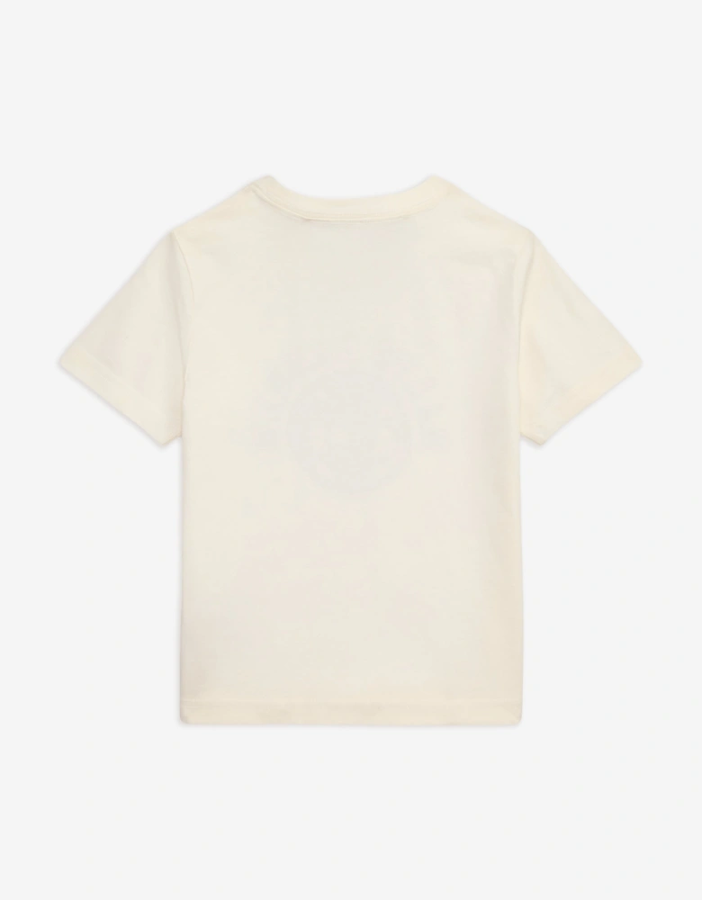 Boys Jersey Logo T-Shirt in Ivory