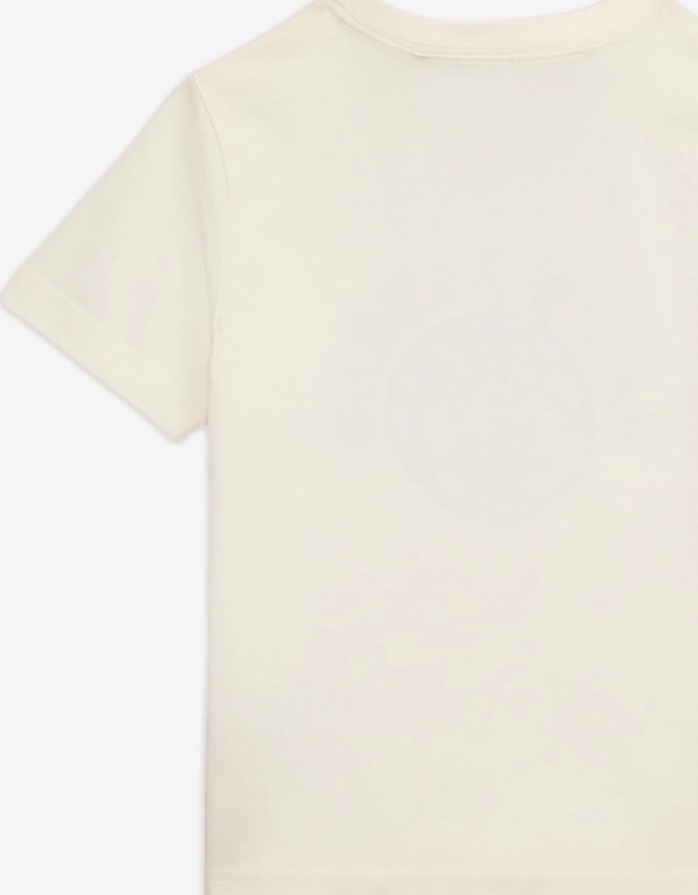 Boys Jersey Logo T-Shirt in Ivory