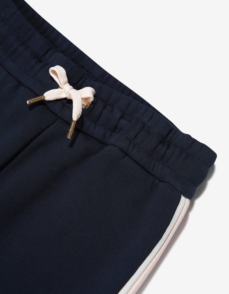 Girls Contrast Joggers in Navy