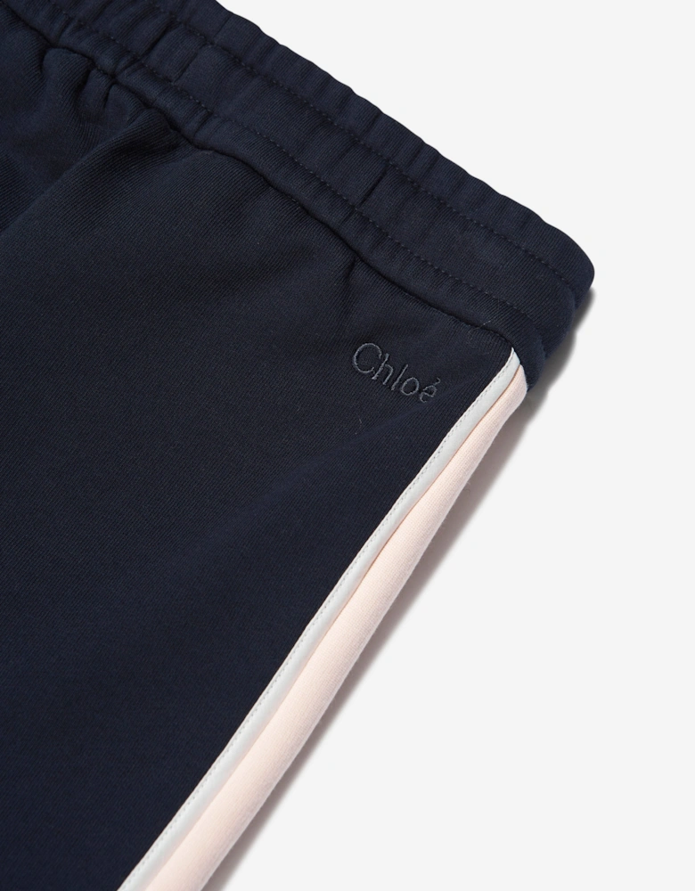 Girls Contrast Joggers in Navy
