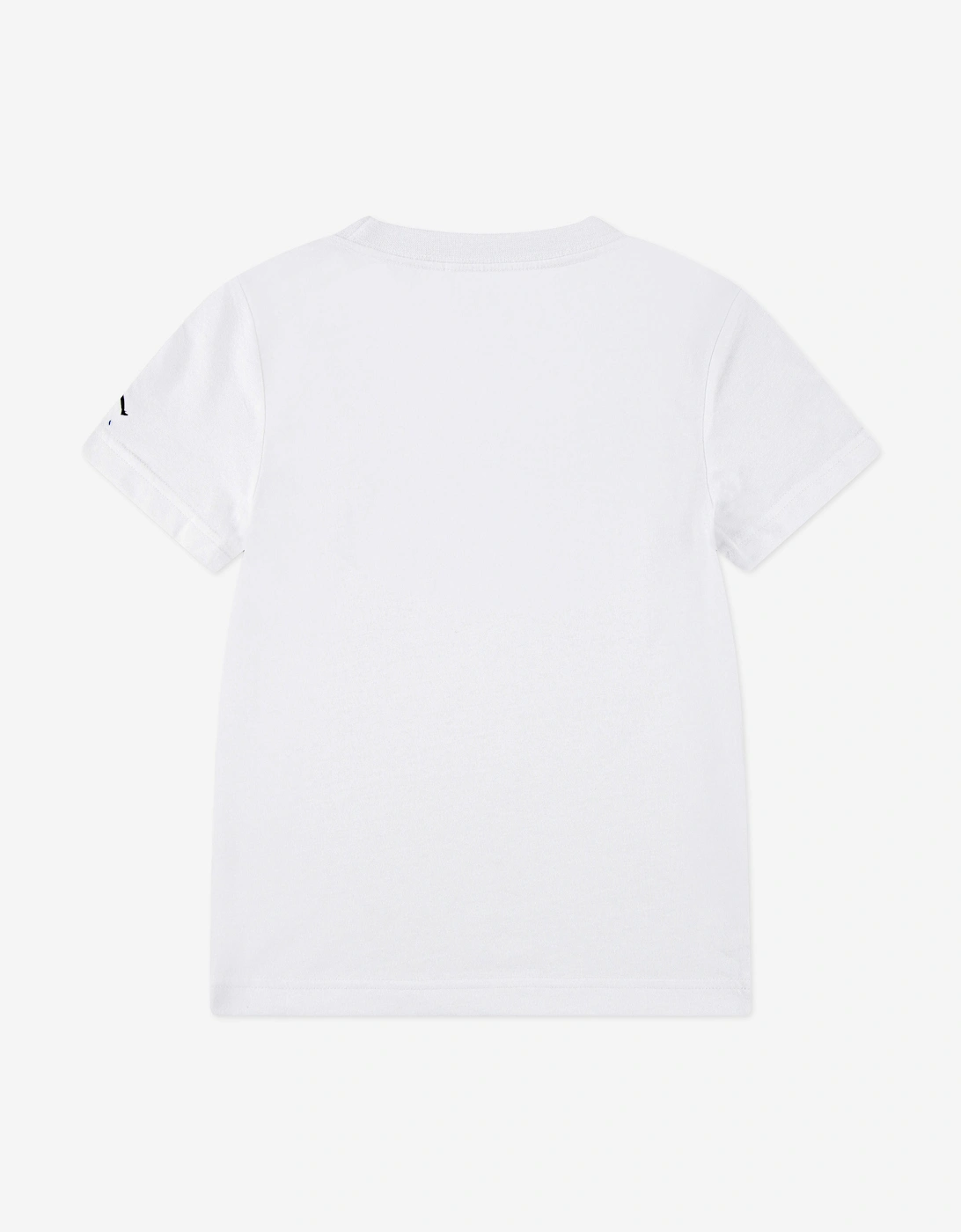 Boys MJ Wordmark Embroidered T-Shirt in White