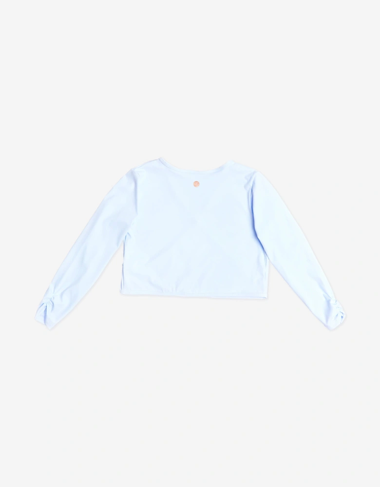Girls Rhythm Wrap Top in Blue