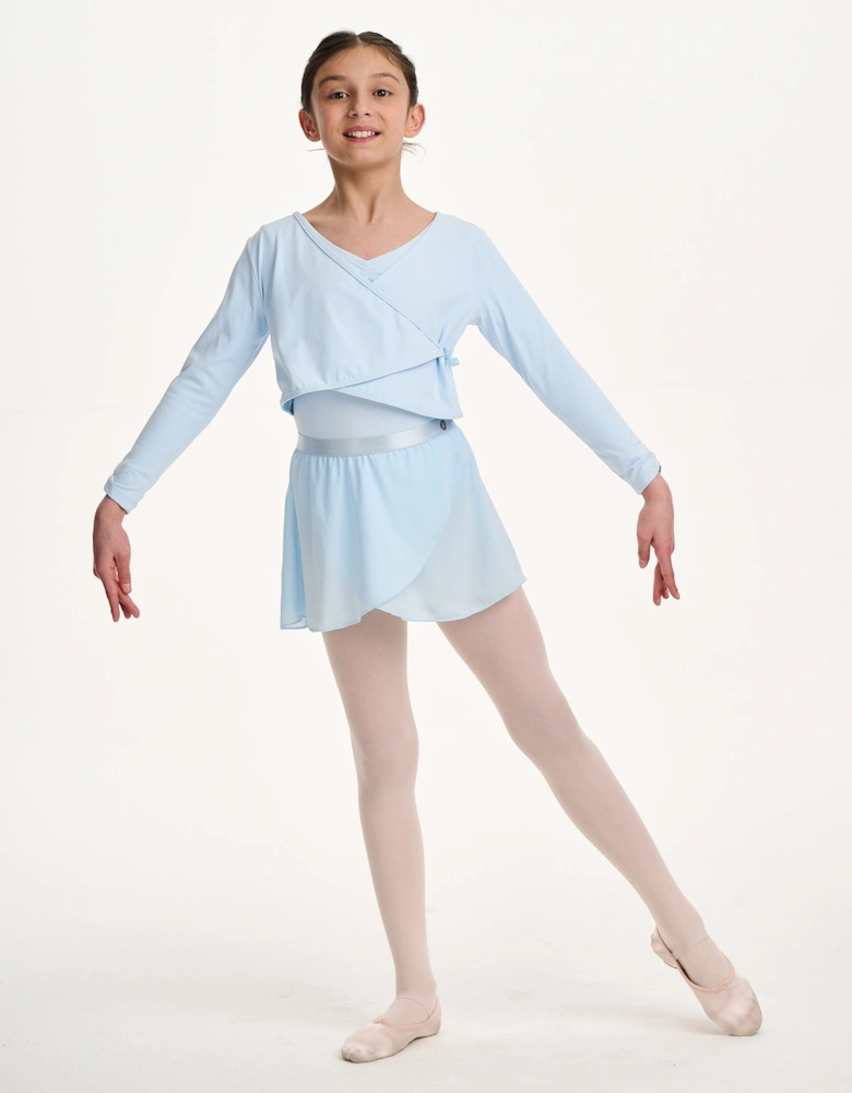 Girls Rhythm Wrap Top in Blue