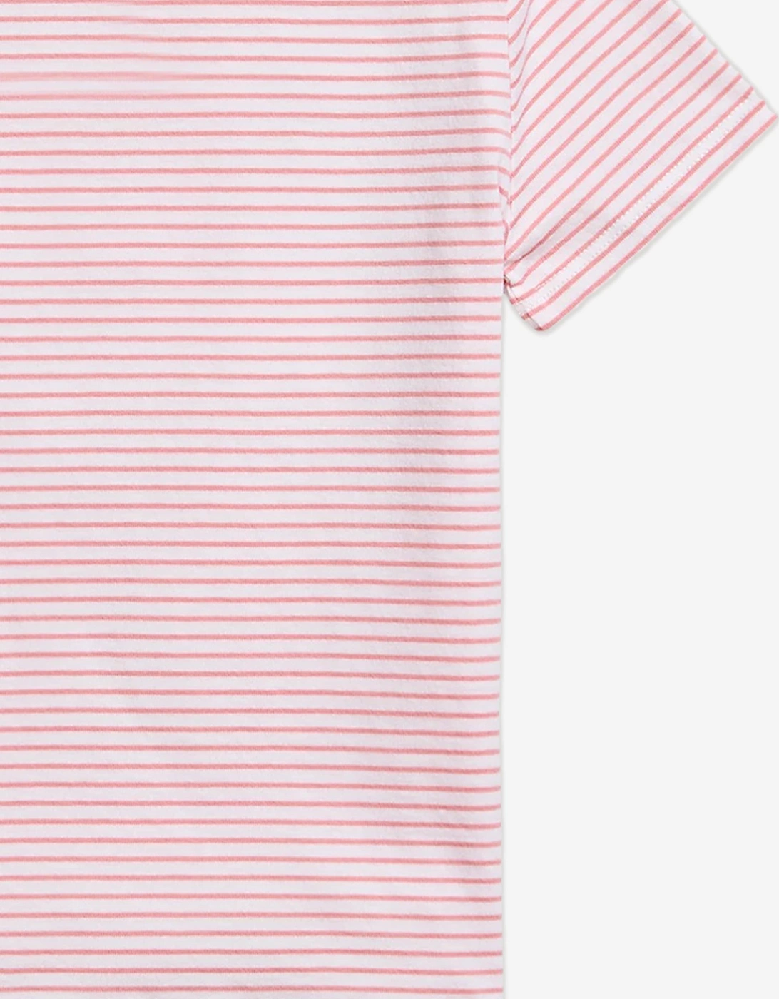 Girls Striped Polo T-Shirt in Pink