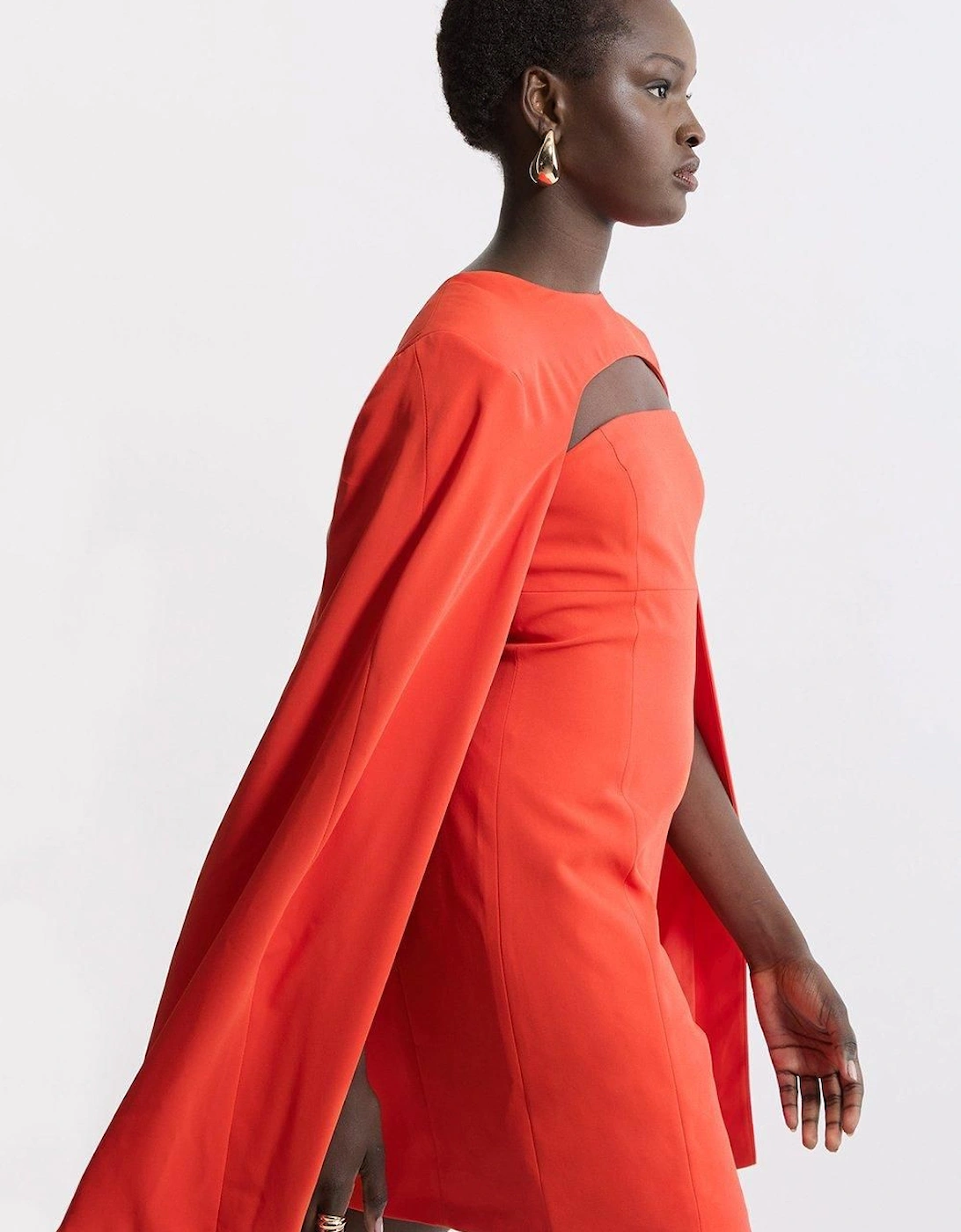 Soft Tailored Caped Mini Dress, 2 of 1