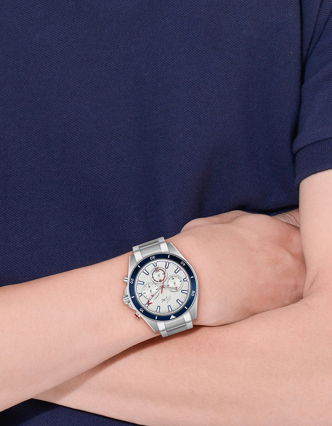 Boys Mainsail Stainless Steel Watch in Silver (42mm)