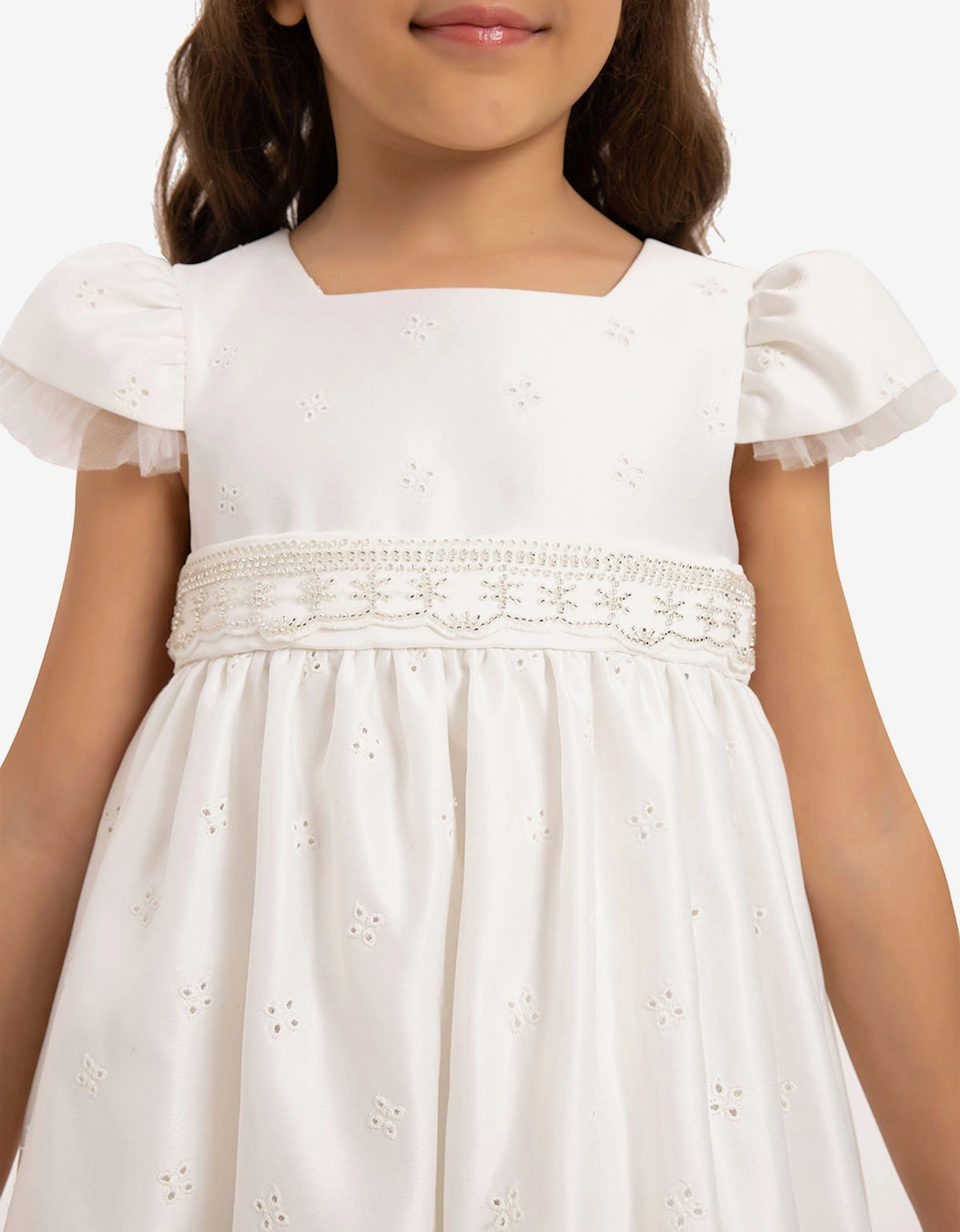Girls Dress with Matching Bag in White