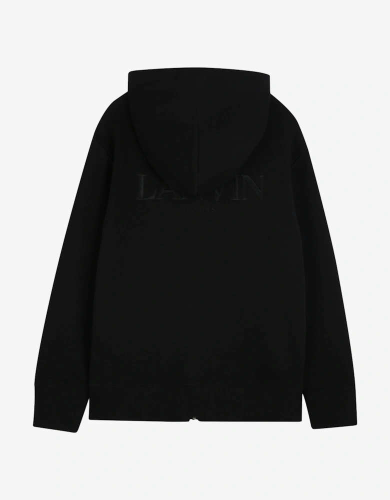 Boys Logo Zip Up Top in Black