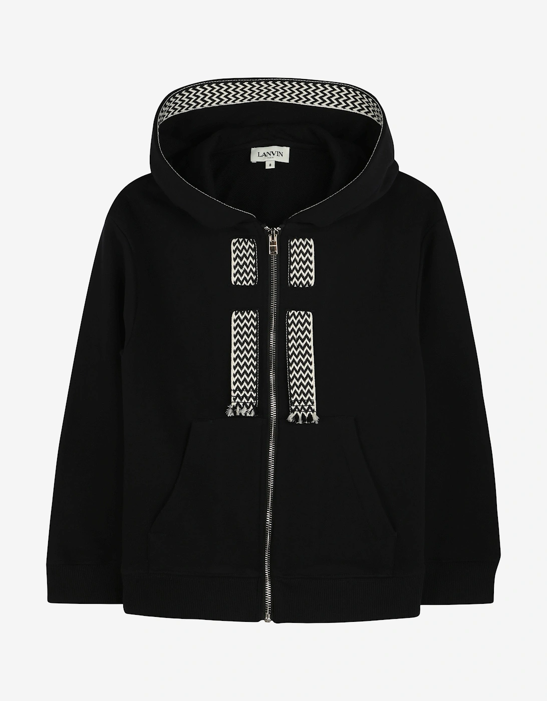 Boys Logo Zip Up Top in Black, 5 of 4