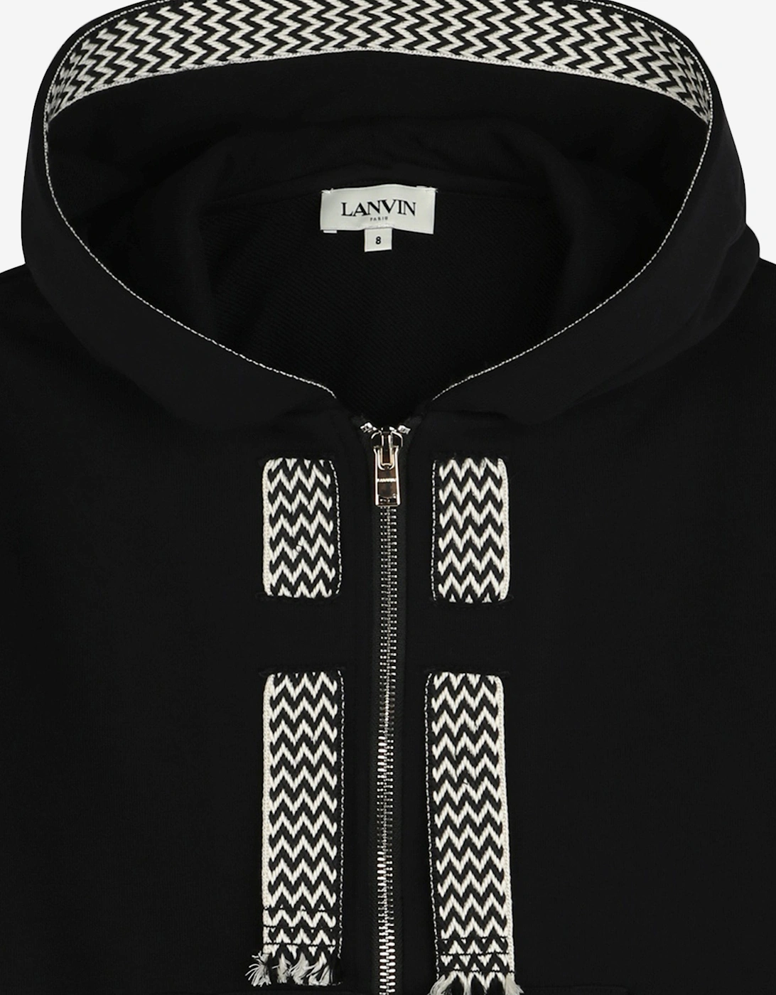 Boys Logo Zip Up Top in Black