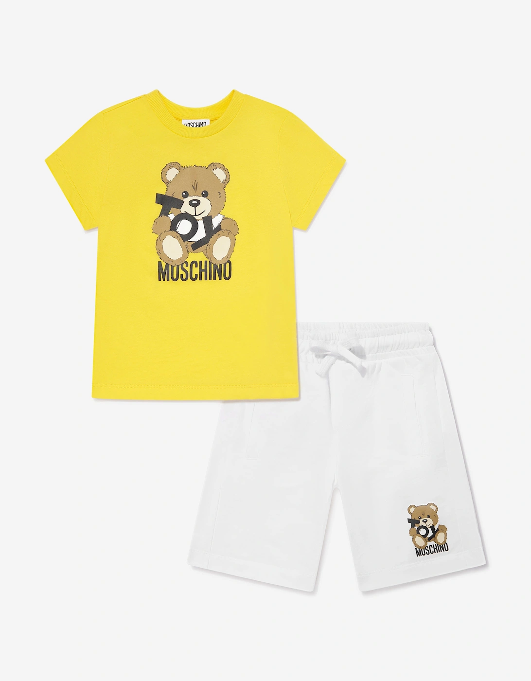 Boys Teddy Bear Short Set in Yellow, 5 of 4