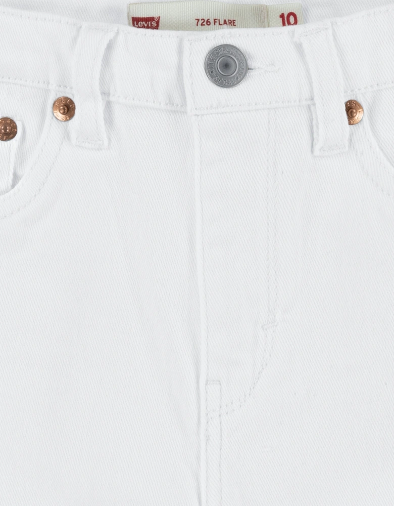 Girls 726 High Rise Flare Jeans in Ivory