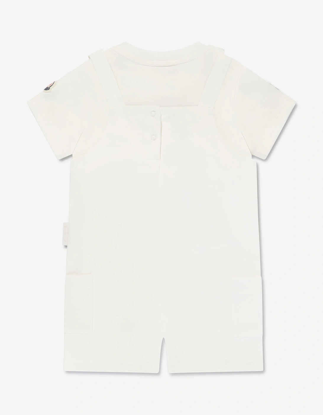 Enfant Baby Girls Logo Romper in Ivory