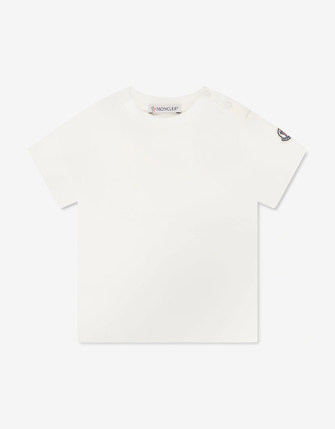 Enfant Baby Girls Logo Romper in Ivory