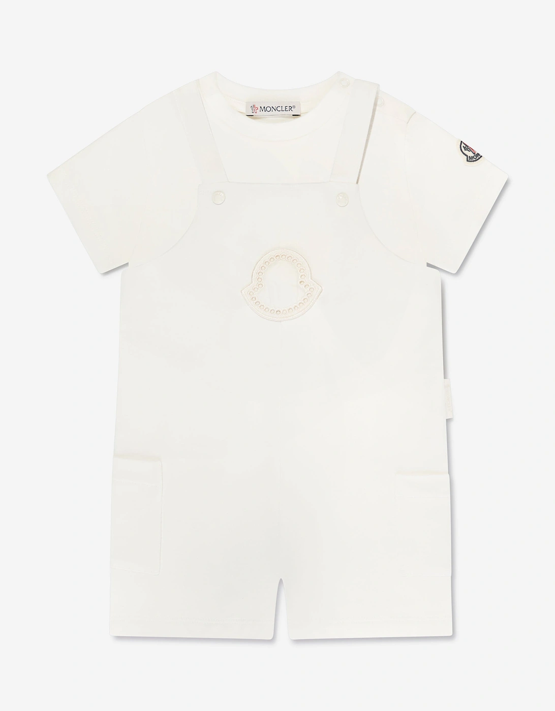 Enfant Baby Girls Logo Romper in Ivory, 5 of 4