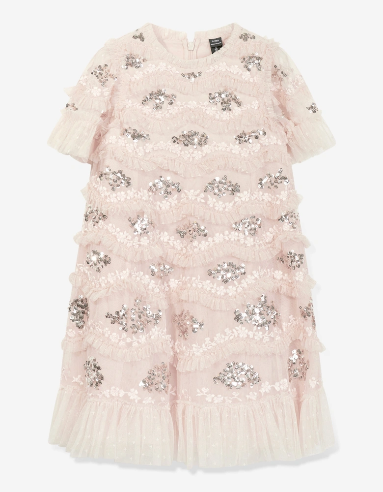 Girls Daisy Wave Dress in Pink