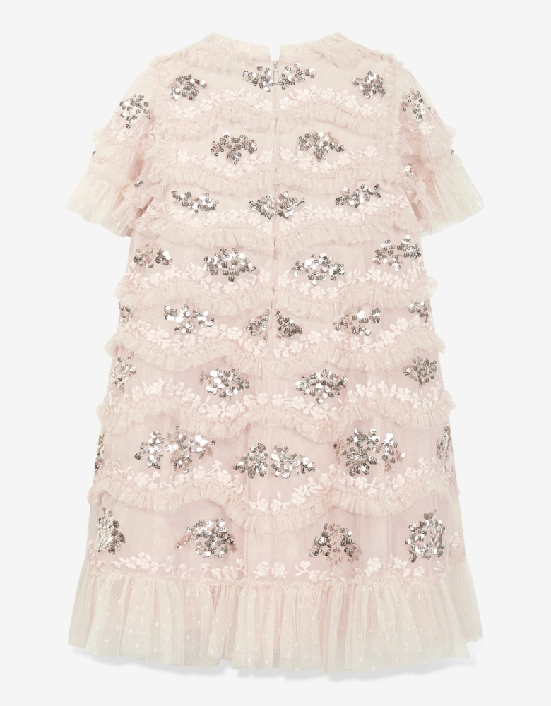 Girls Daisy Wave Dress in Pink