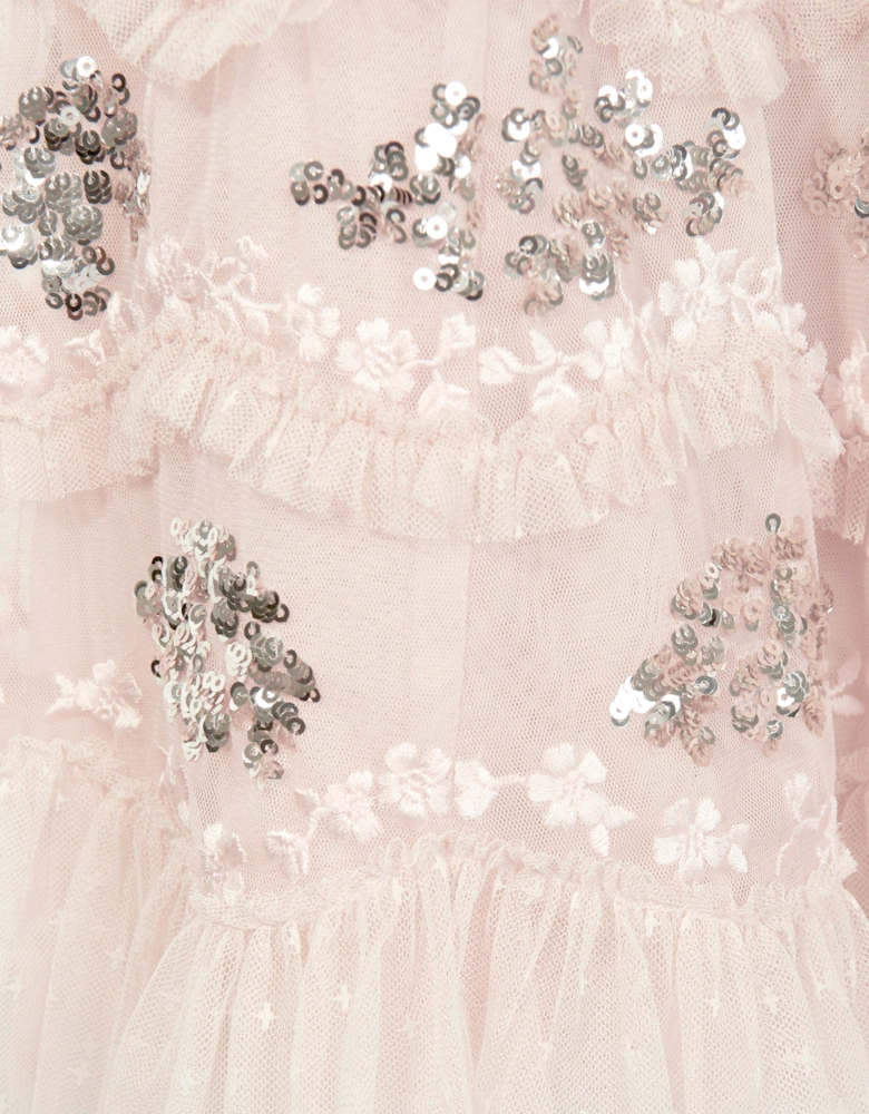 Girls Daisy Wave Dress in Pink