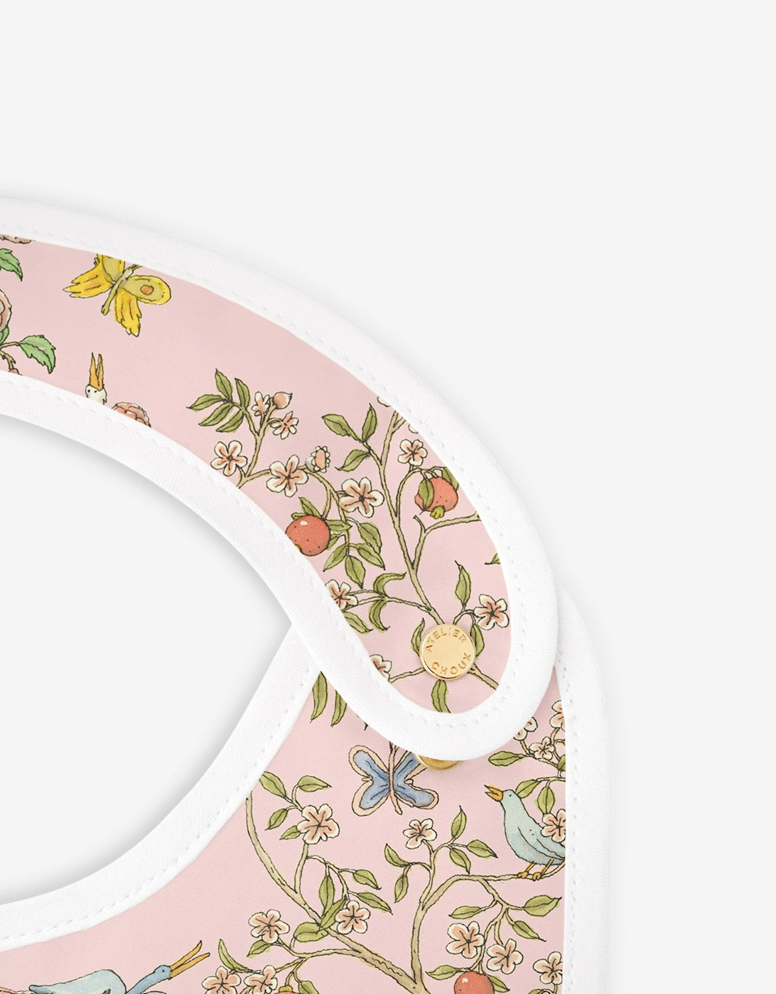 Baby Girls In Bloom Satin Bib in Pink