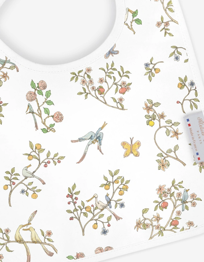 Baby Girls In Bloom Satin Bib in Pink
