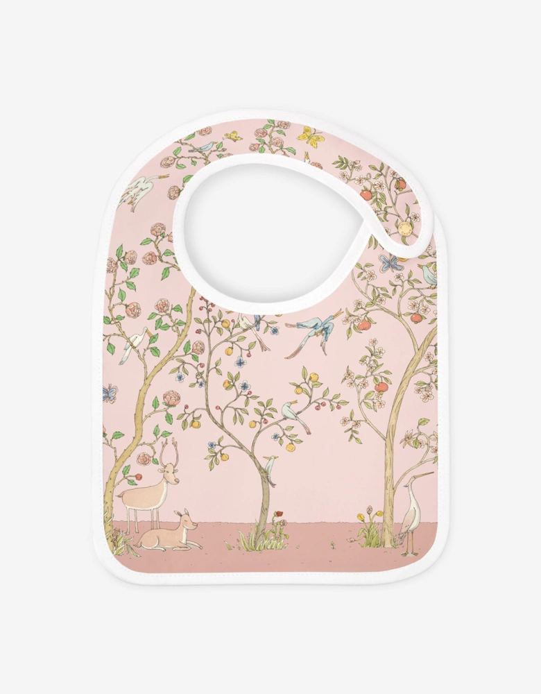 Baby Girls In Bloom Satin Bib in Pink