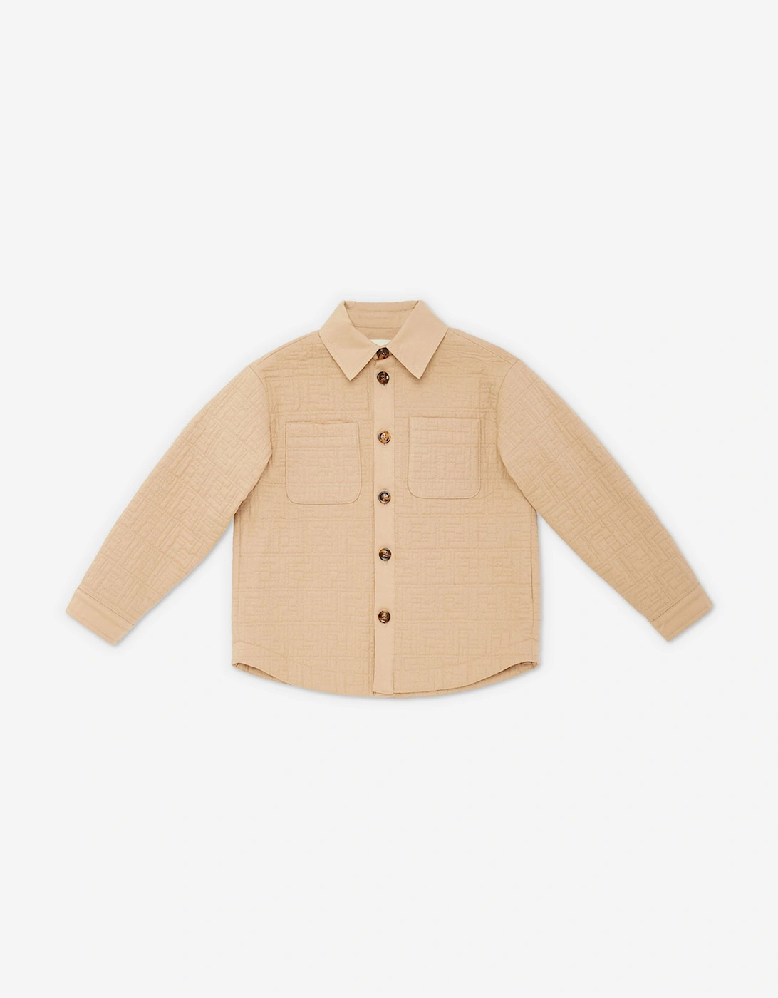 Kids FF Quilted Jacket in Beige, 5 of 4