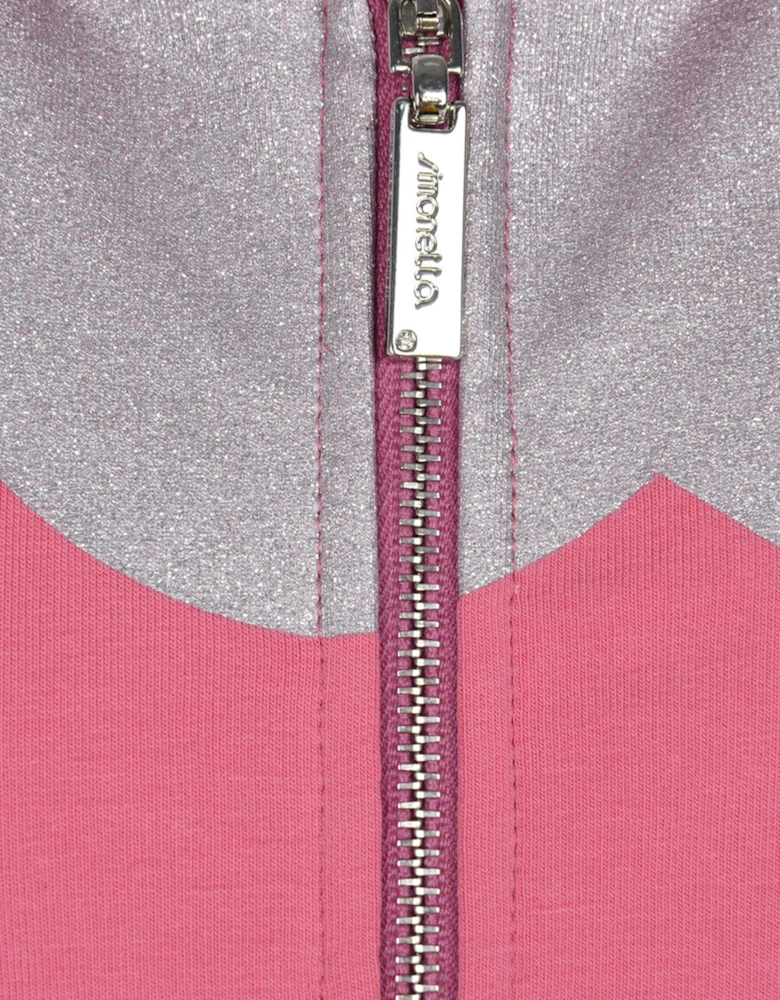 & Silver Zip Up Top