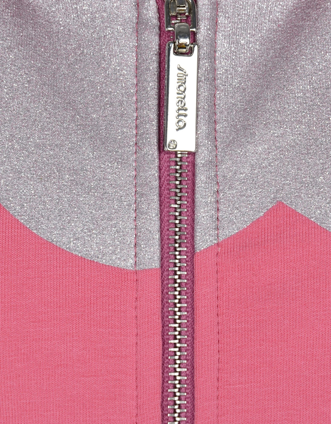 & Silver Zip Up Top