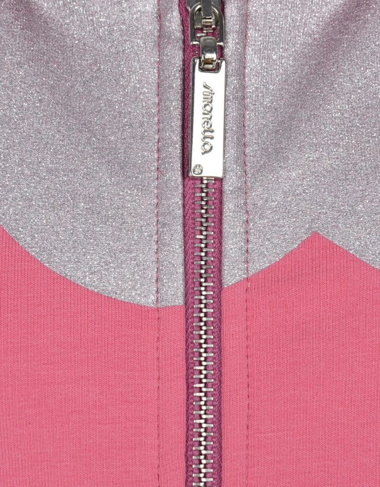 & Silver Zip Up Top