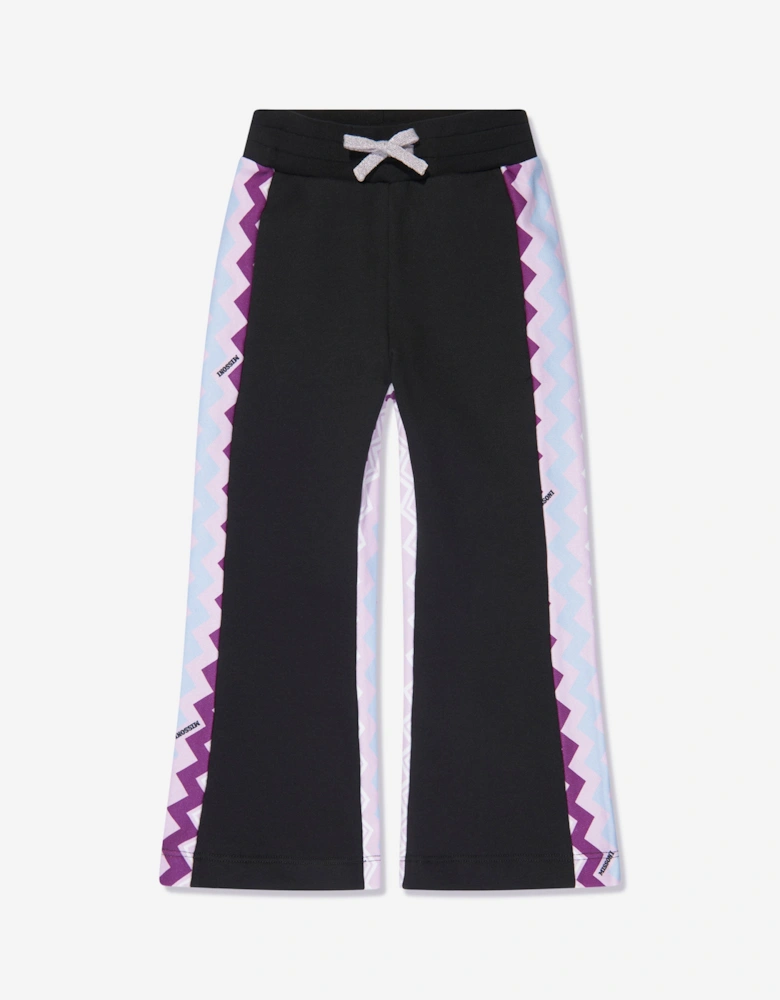 Girls Zigzag Joggers in Black