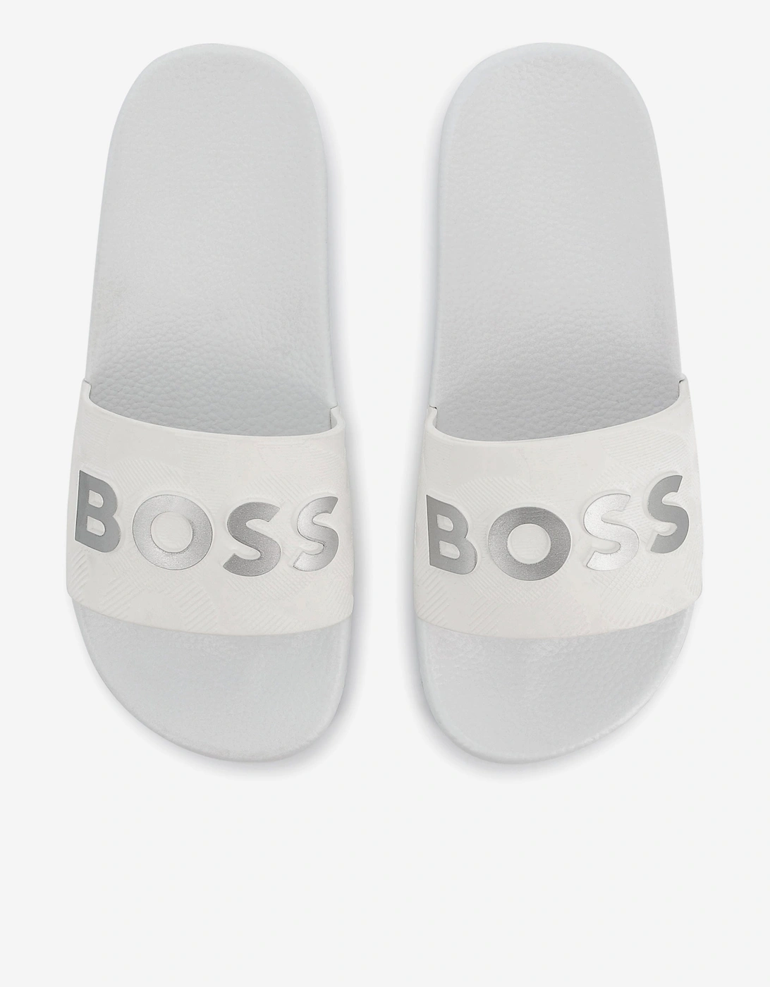 BOSS Boys Logo Sliders in White