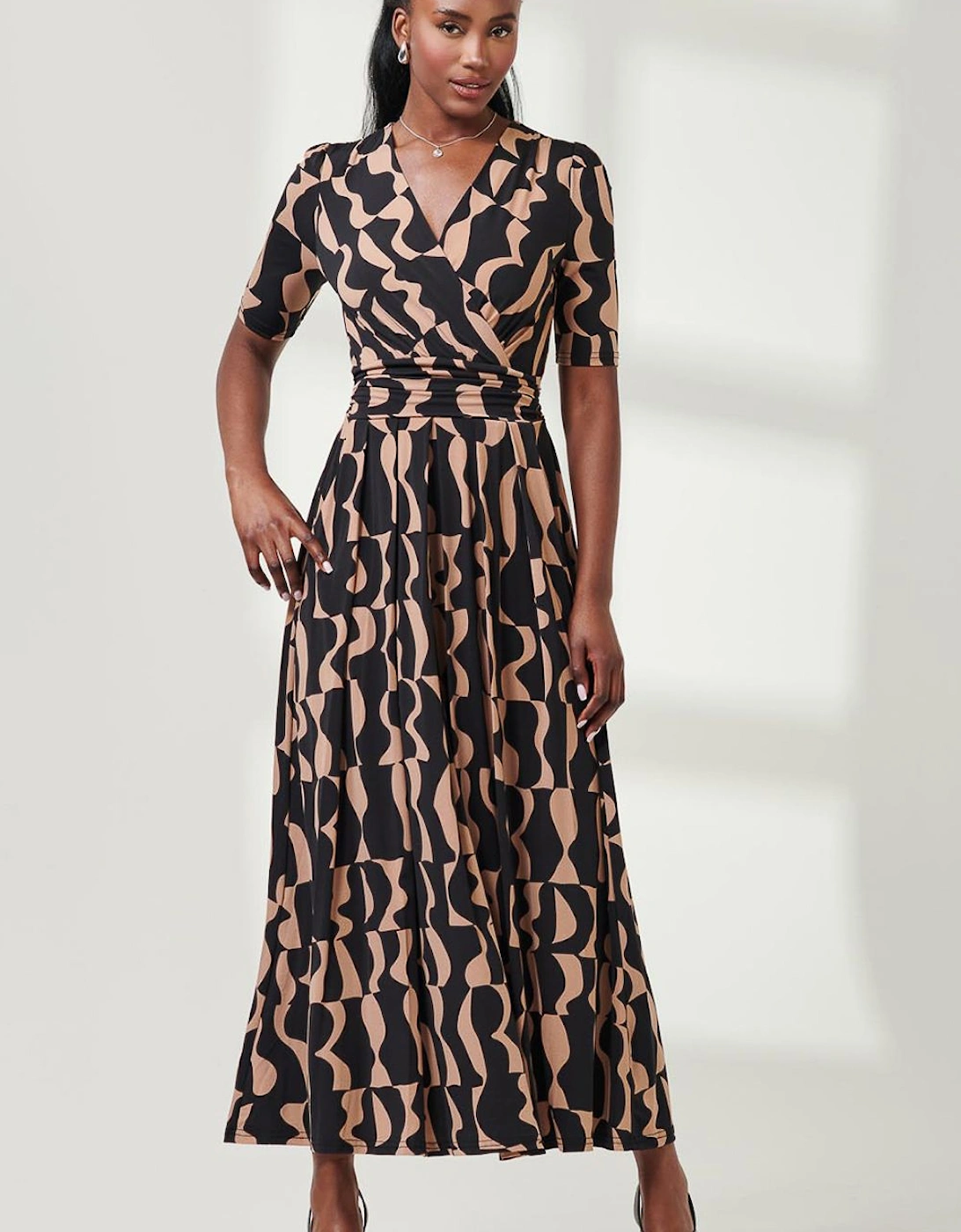 Half Sleeve Jersey Maxi Dress, 2 of 1