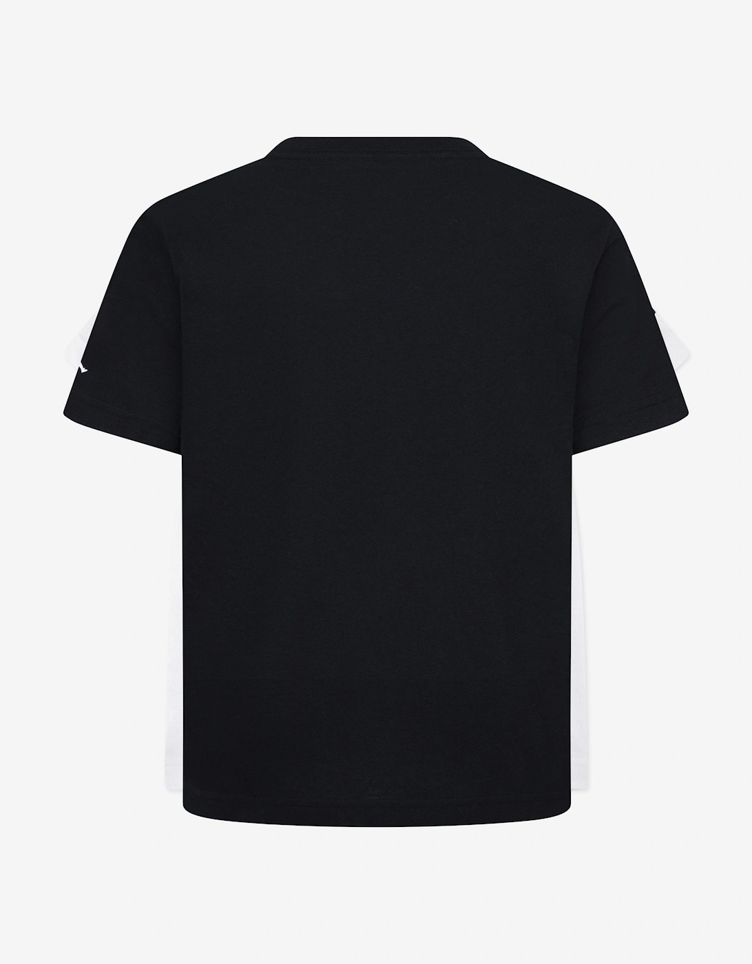 Boys MJ Wordmark Embroidered T-Shirt in Black