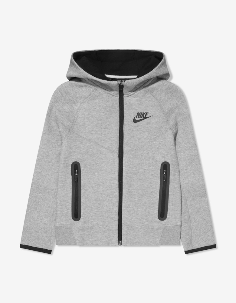 Boys Tech Fleece Hooded Tracksuit in Grey