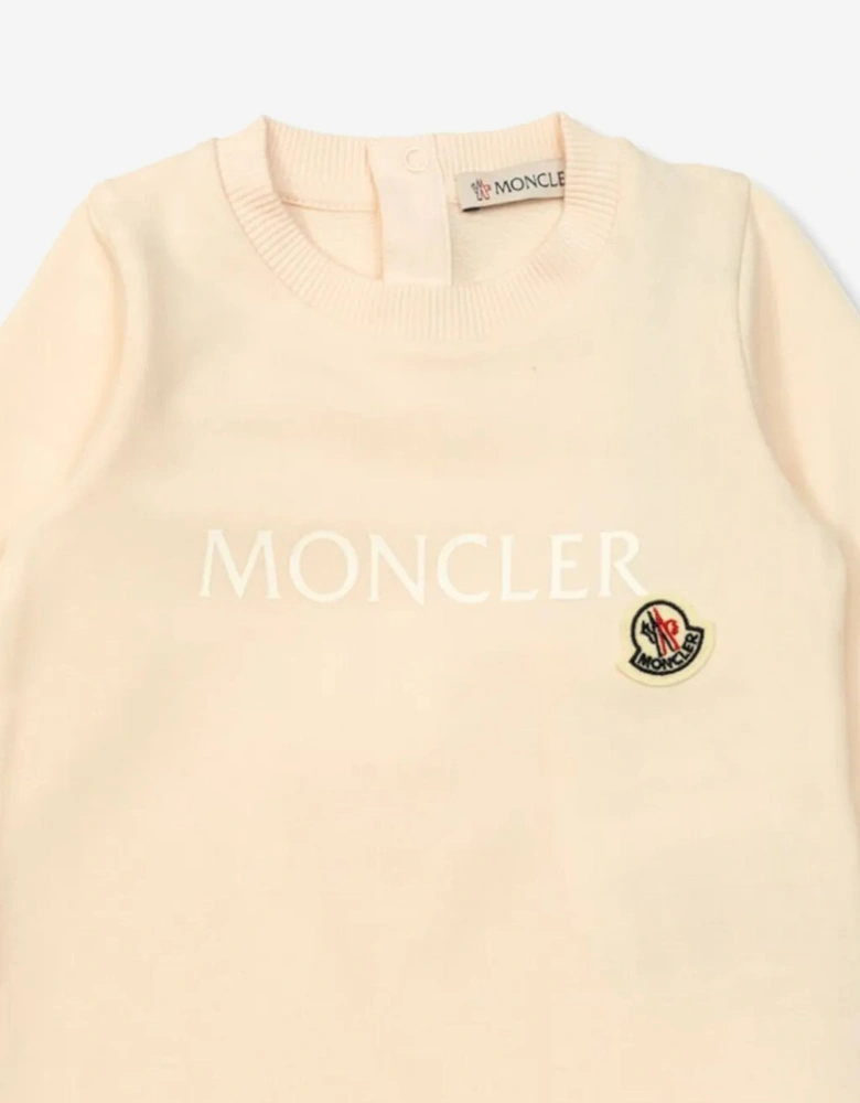 Baby Girls Logo Romper in Pink