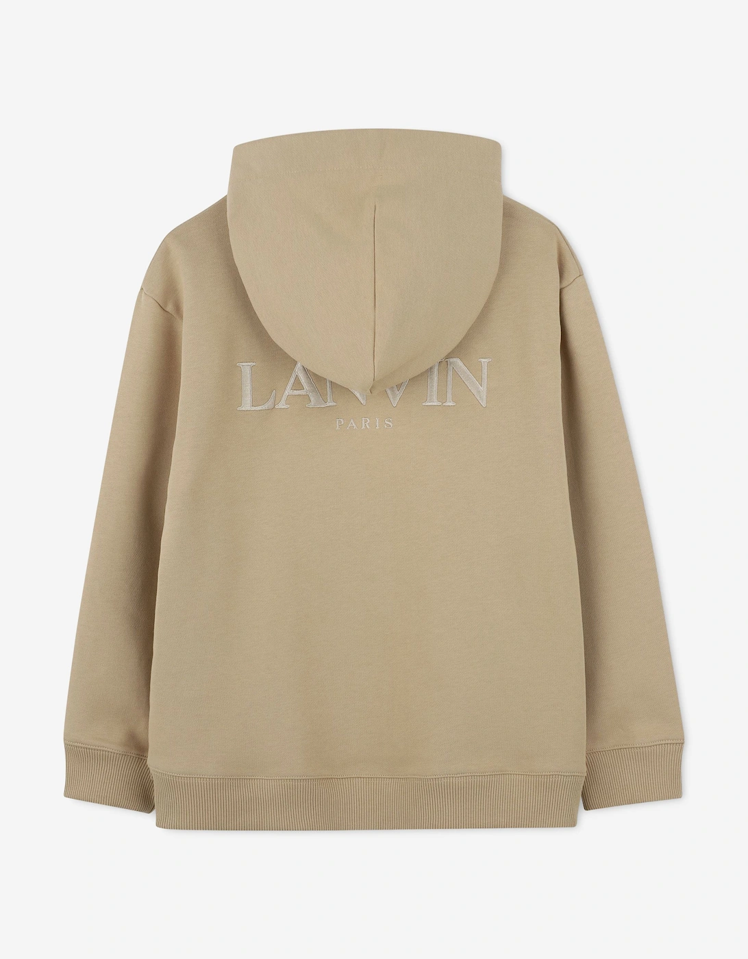 Boys Logo Zip Up Top in Beige