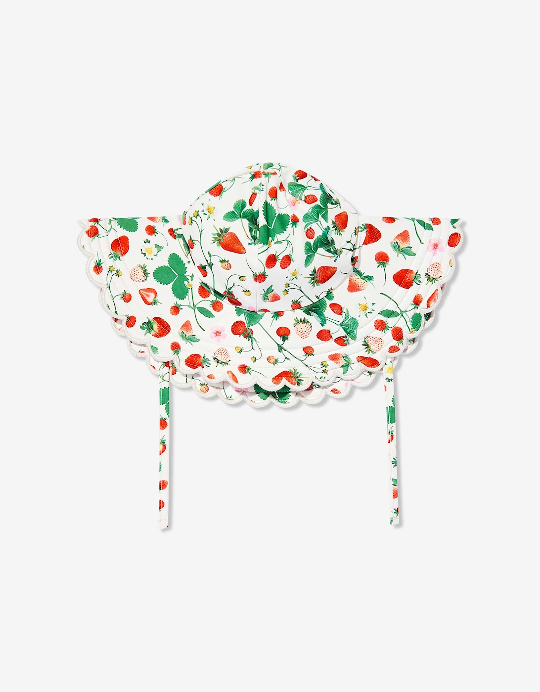 Girls Nuka Strawberry Field Sun Hat in Ivory (UPF50+), 5 of 4