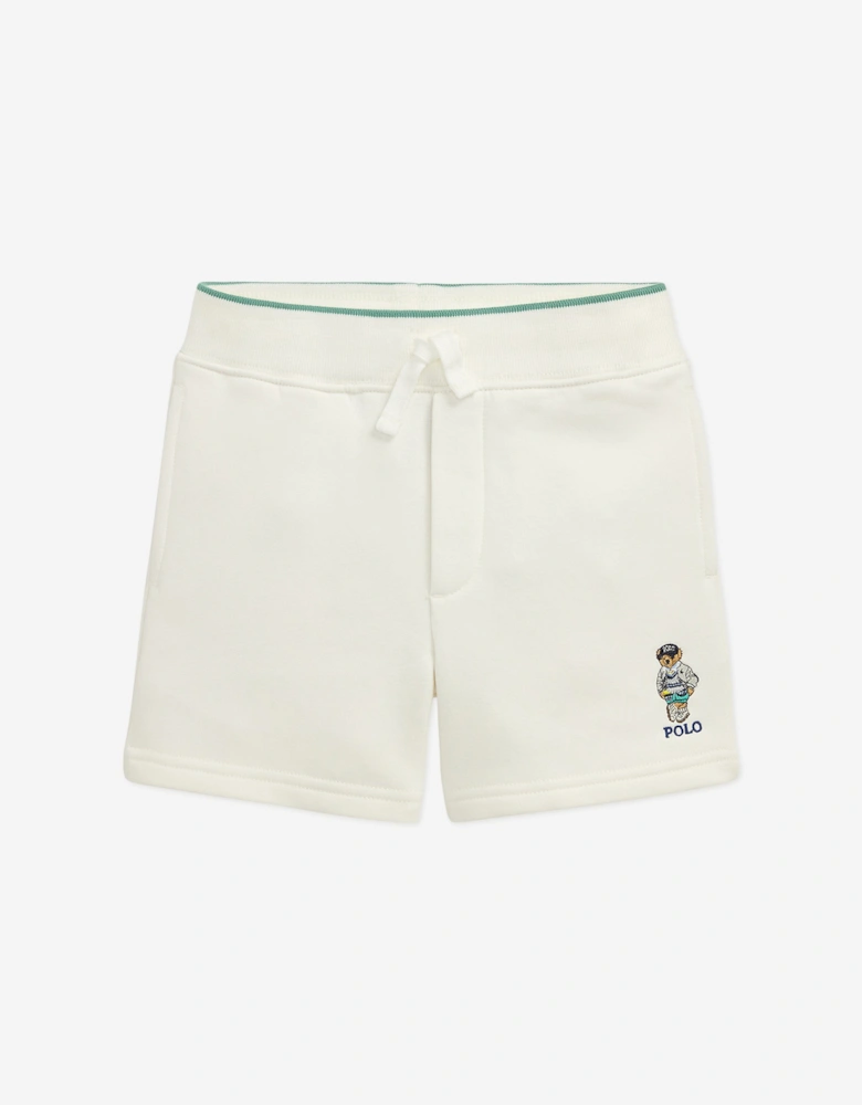 Boys Polo Bear Shorts in Ivory