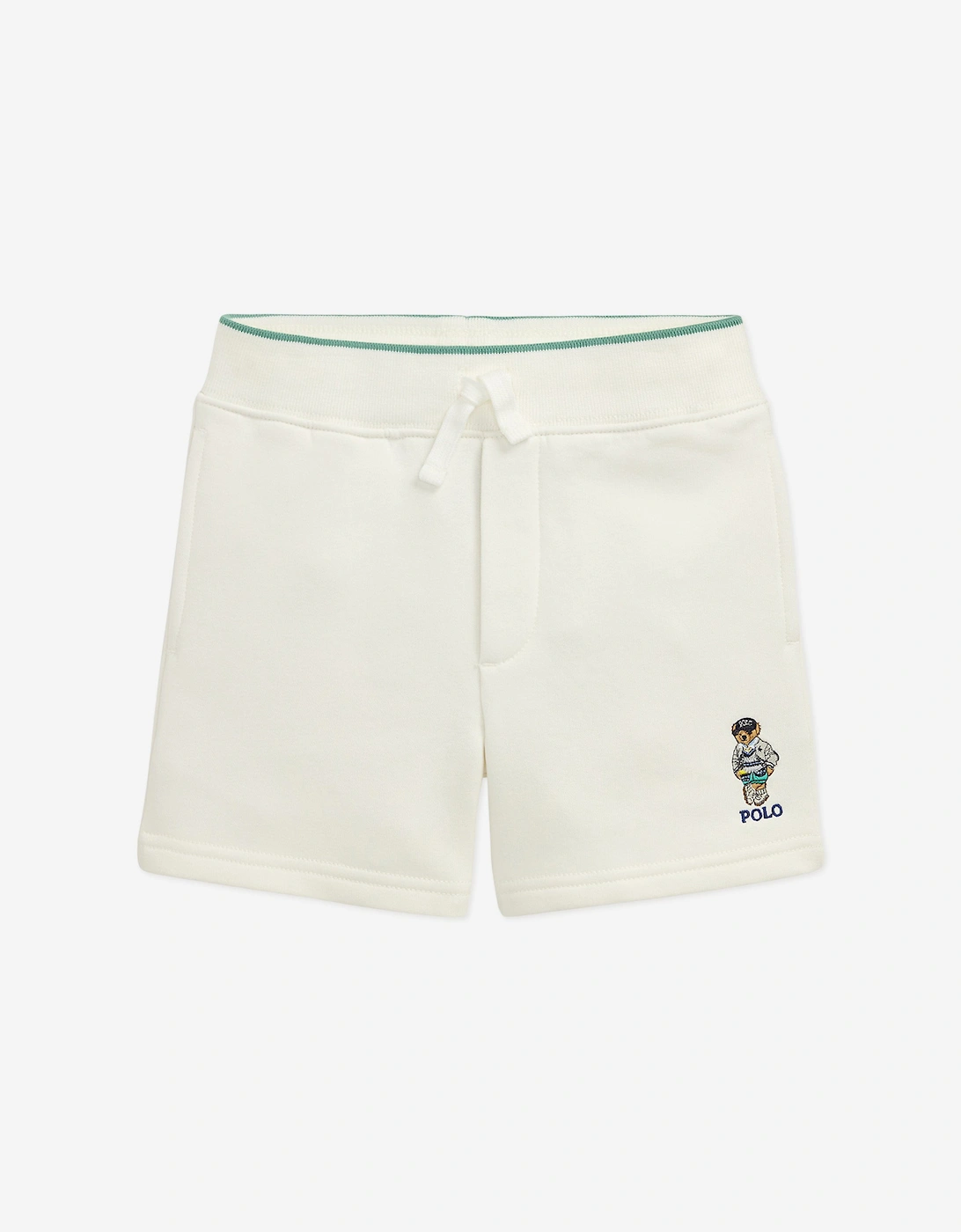 Boys Polo Bear Shorts in Ivory, 6 of 5