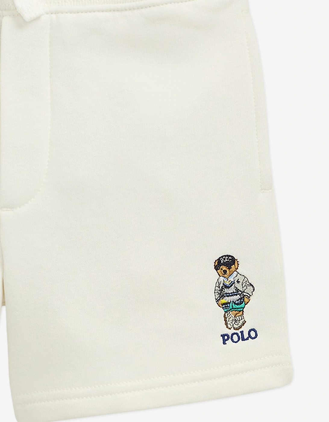 Boys Polo Bear Shorts in Ivory