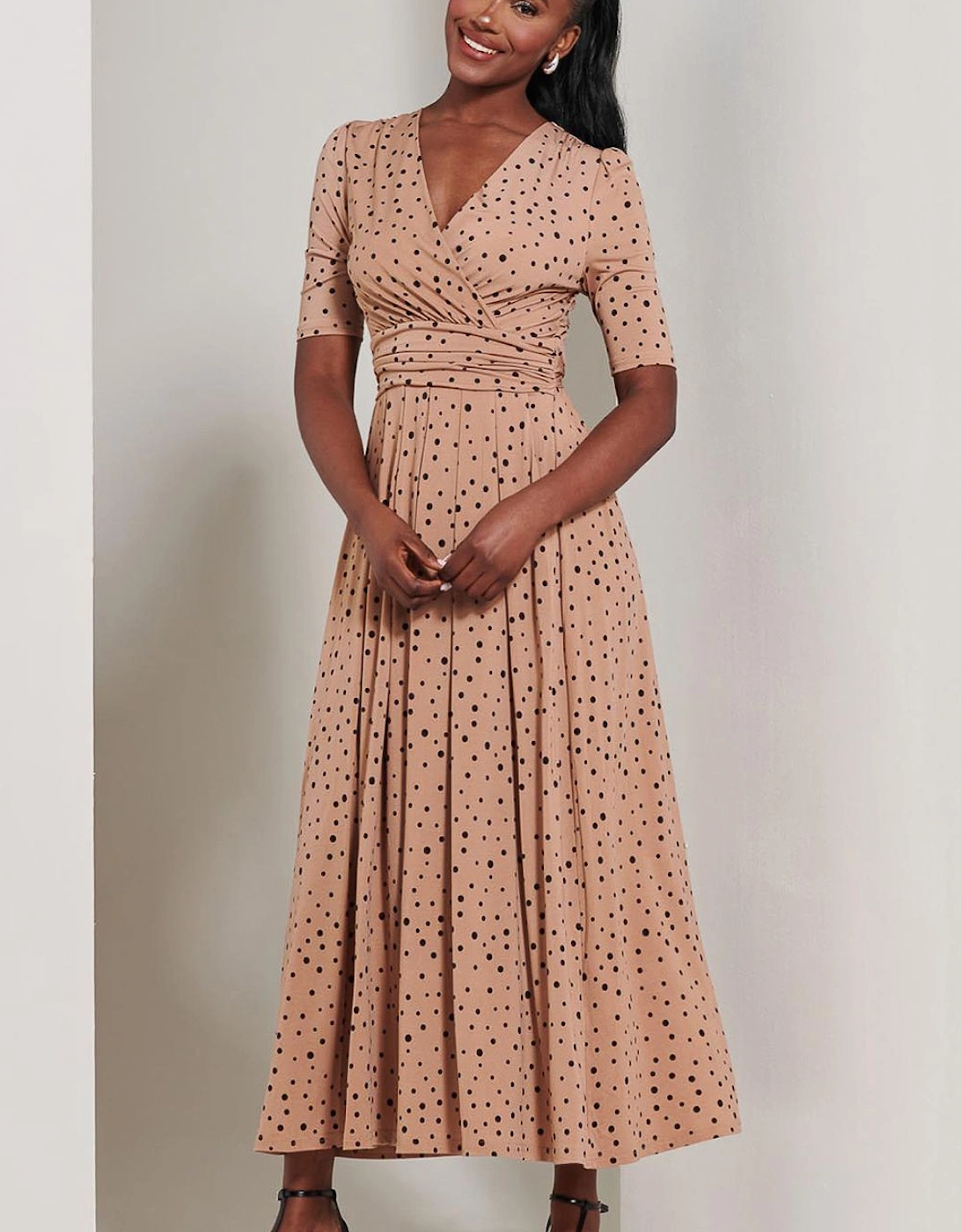 Half Sleeve Jersey Maxi Dress, 2 of 1