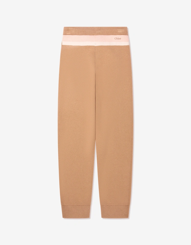 Girls Knitted Trousers in Beige