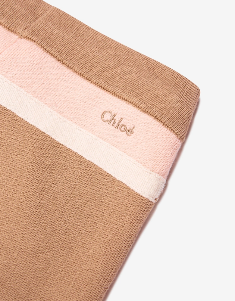 Girls Knitted Trousers in Beige