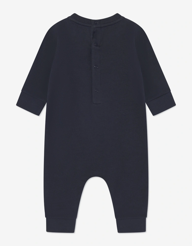 Baby Logo Romper in Navy